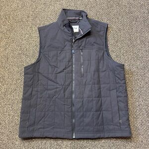 Orvis Vest Mens Large Gray Puffer Quilted Zip Front Classic Collection Outdoor